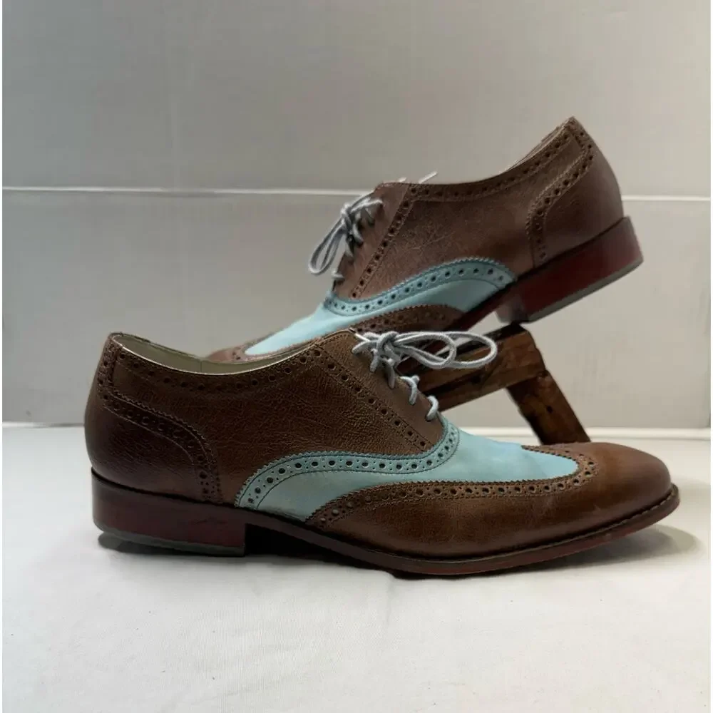 Cole Haan colton Nike Air patina green leather coffee brown size 12-M  C10033